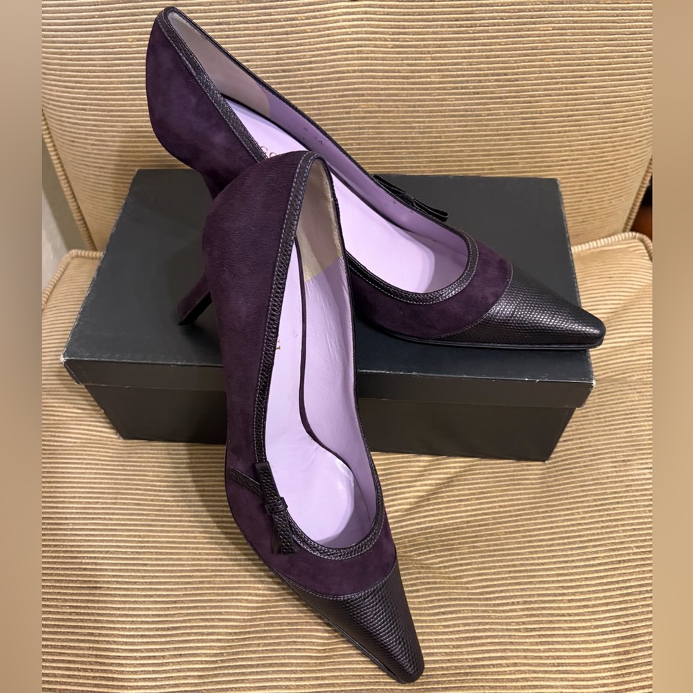 NWT Clay by Rangoni Italian Leather/Suede Women's Pumps - Size 8AA - Picture 17 of 17